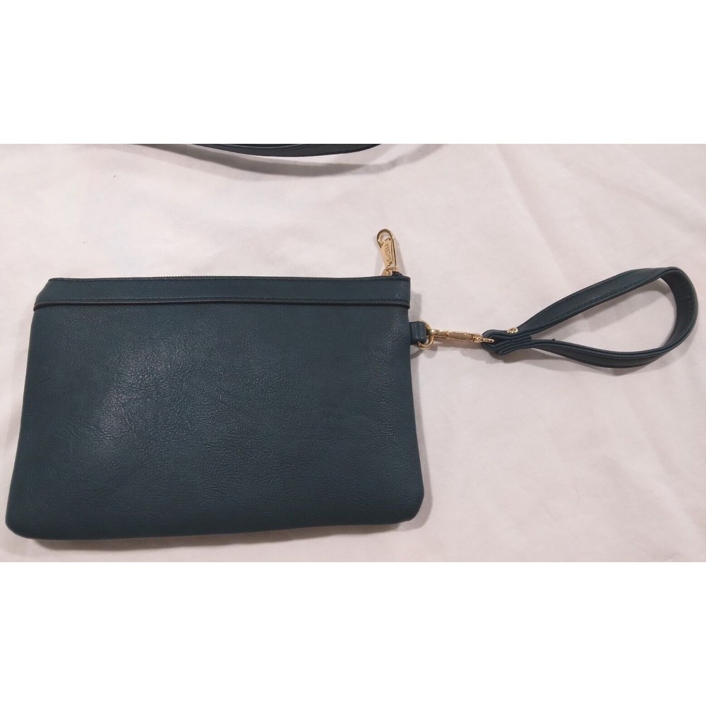 Dasein Handbag Large Satchel Shoulder Bag Purse with Matching Wristlet Teal - Picture 9 of 16